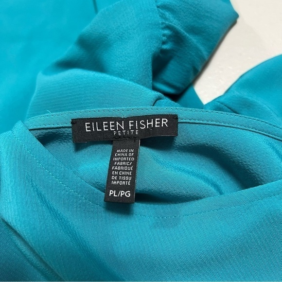 EILEEN Fisher Petite Drop Waist Crepe Tie Back Dress - Picture 3 of 7